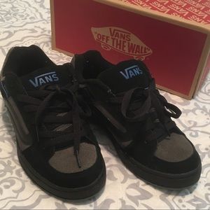 Authentic Black/Grey/Blue Vans 9.5 Mens